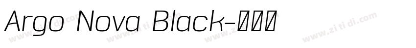 Argo Nova Black字体转换